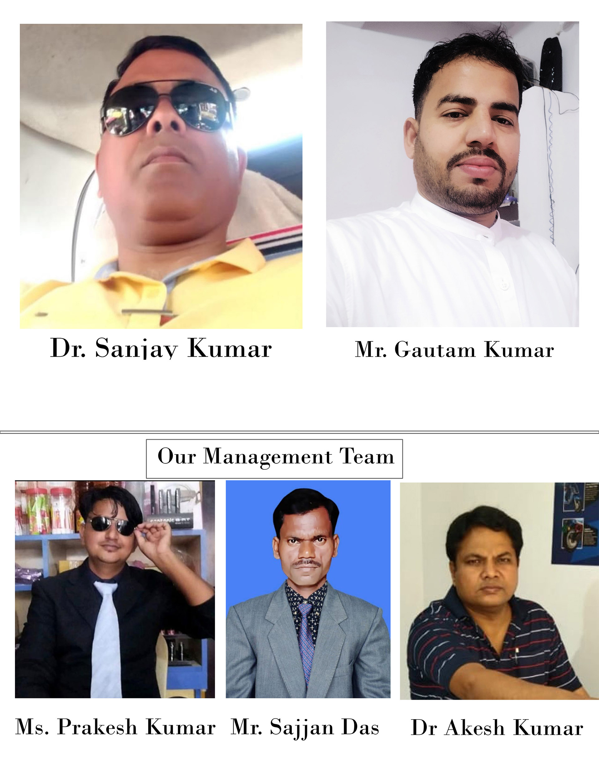 our management team